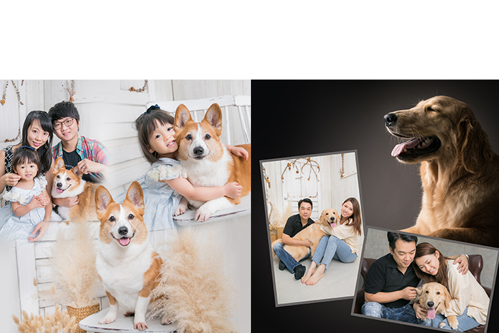 寵物及家庭攝影套餐 HK$1,988 (原價︰HK$5,288)2位主人 + 2位毛孩18款數碼檔案90分鐘拍攝時段8”x8” MONET Series 油畫所有原創場景＋3個視覺藝術特色攝影豁免星期